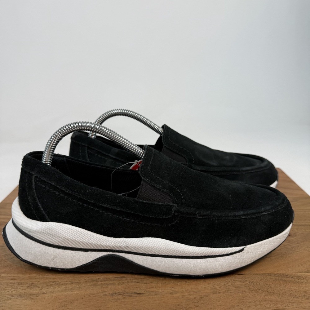 New Womens Blondo Maison Black Leather Waterproof Platform Slip On Sneaker Sz 10
